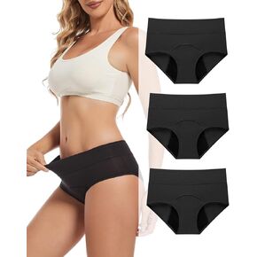 Heavy Flow High Absorbency Period Underwear for Women, Leakproof Panties Postpartum Menstrual Hipster Briefs