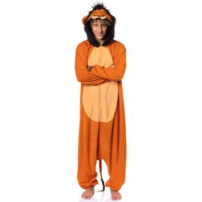Disney The Lion King Scar Cozy Micro Fleece Villain Scar Costume Cosplay Unisex One Piece Pajama Hooded Union Suit