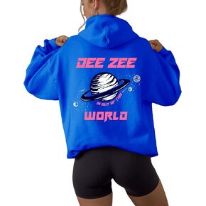 Go Greek Chic Delta Zeta is out of this World Hoodie - Blue Hooded Sweatshirt for Sorority