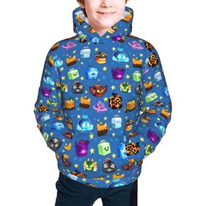 Blox Fruits Unisex Hoodies For Kids Sweatshirts 7-15 Years Pullover With Pocket