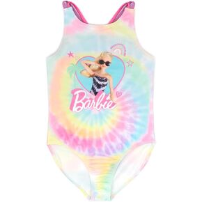 Barbie Swimsuit Girls Kids Doll Logo Tie Dye Swimming Costume