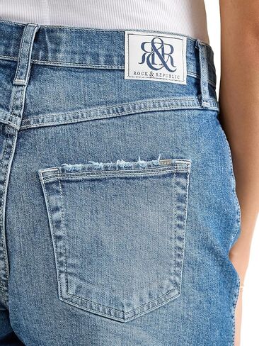 شورت نسائي من قماش الدنيم عالي الارتفاع من Rock & Republic in Kuwait