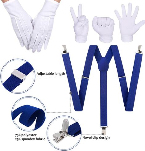 Humairc Super Bros Hats Accessories Set Mary Luigy Caps, Mustaches, Suspenders, Gloves Buttons Halloween Cosplay Costume in Saudi Arabia