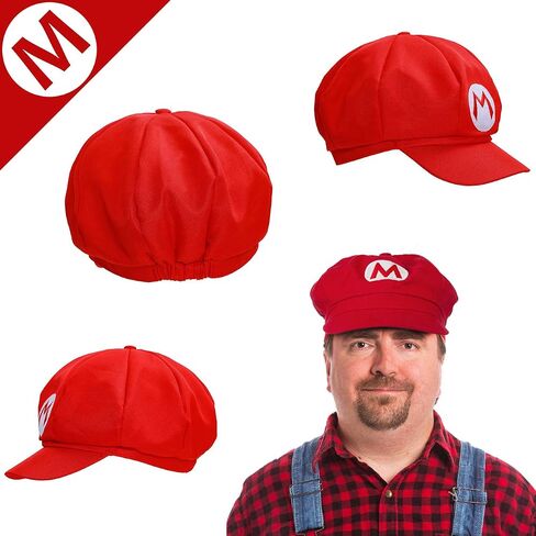 Humairc Super Bros Hats Accessories Set Mary Luigy Caps, Mustaches, Suspenders, Gloves Buttons Halloween Cosplay Costume in Saudi Arabia