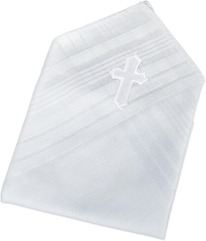 First Communion Boy's White Tie and Hanky Set with Cross in Saudi Arabia