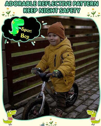 RIGWARL Kids Winter Gloves for Cold Weather, Water-Resistant Kids Sports Gloves Aged 3-15, Touchscreen Winter Toddler Gloves in Kuwait