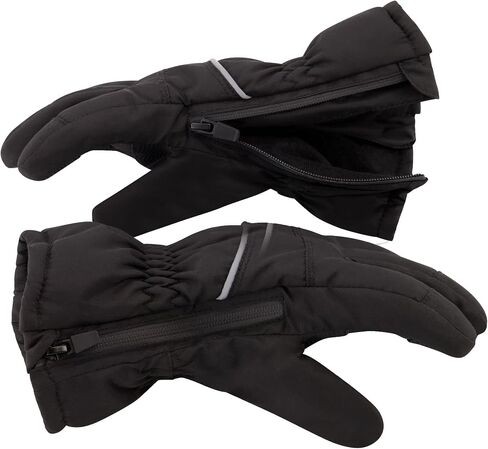 Andy & Evan Kids' Waterproof Snow Gloves Winter Gloves Side Zippers Touchscreen Ski Snowboard Sledding w/Warm Fleece Palms in Kuwait
