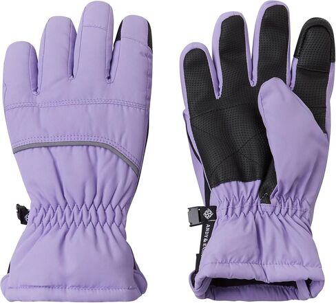 Andy & Evan Kids' Waterproof Snow Gloves Winter Gloves Side Zippers Touchscreen Ski Snowboard Sledding w/Warm Fleece Palms in Kuwait