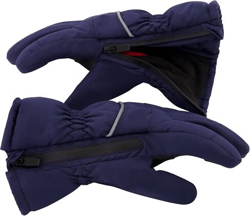 Andy & Evan Kids' Waterproof Snow Gloves Winter Gloves Side Zippers Touchscreen Ski Snowboard Sledding w/Warm Fleece Palms in Kuwait