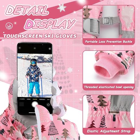 Winter Gloves for Boys Girls Kids Snow Gloves Toddler Waterproof Gloves for Snowboarding in Saudi Arabia