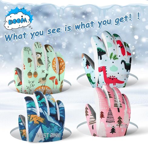 Winter Gloves for Boys Girls Kids Snow Gloves Toddler Waterproof Gloves for Snowboarding in Saudi Arabia