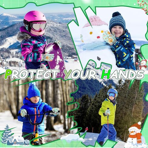 Winter Gloves for Boys Girls Kids Snow Gloves Toddler Waterproof Gloves for Snowboarding in Saudi Arabia