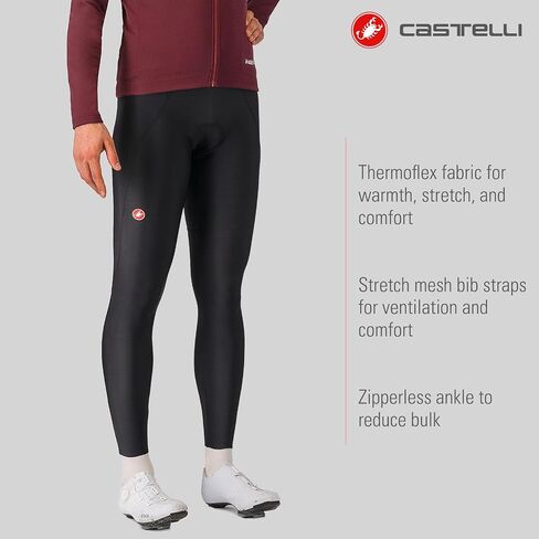مريلة Espresso Bibtight للرجال من Castelli، مريلة مسامية لركوب الدراجات على الطرق مع وسادة مقعد احترافية/شامواه لركوب الدراجات والسباقات in Saudi Arabia