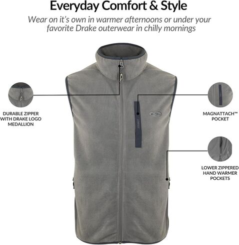 Drake Waterfowl Camp Fleece Vest in Kuwait