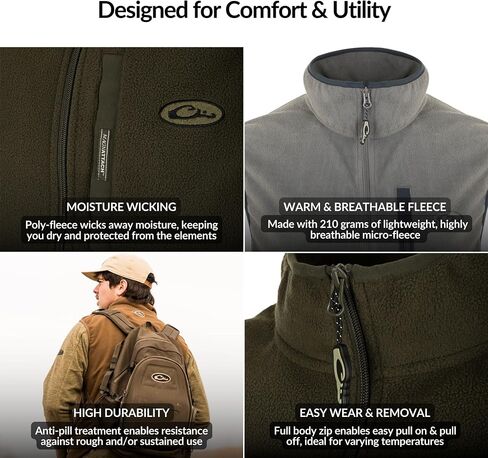 Drake Waterfowl Camp Fleece Vest in Kuwait
