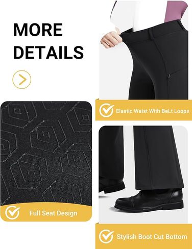 FitsT4 Sports Women's Fleece Lined Bootcut Horse Riding Pants Winter Full Seat Riding Tights with Pockets Equestrian Breeches in Saudi Arabia