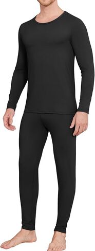 Ekouaer Men Thermal Underwear Set Fleece Lined Long Johns Set 2 Pcs Warm Base Layer Top & Bottom for Cold Weather in Saudi Arabia