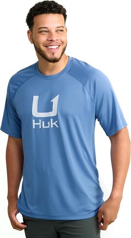 HUK Men's Icon Crew, Short-Sleeve Performance Fishing Shirt in Saudi Arabia
