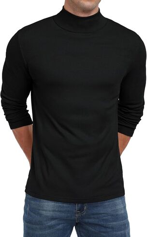 Sailwind Men's Mock Turtleneck Long Sleeve T Shirts Basic Slim Fit Pullover Sweater Thermal Lightweight Tees in Saudi Arabia