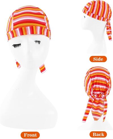 DOCILA 2 Pcs Do Rags Skull Cap For Women Helmet Liner Bandana Beanie Sweat Motorcycle Head Wrap Cycling Sports Accessories in Kuwait