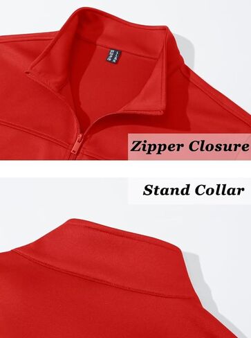 TACVASEN Men's Track Jacket Lightweight Full Zip Up Stand Collar Jacket Running Athletic Active Jacket Softshell Outerwear in Kuwait