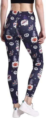Halloween Leggings for Women 2024 Pumpkin Ghost Skull Printed High Waist Womens Leggings Stretchy Yoga Pants in Saudi Arabia
