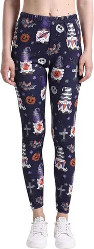 Halloween Leggings for Women 2024 Pumpkin Ghost Skull Printed High Waist Womens Leggings Stretchy Yoga Pants in Saudi Arabia