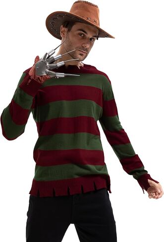 TMSD Halloween Men's Cosplay Costume Striped Knit Sweater in Kuwait