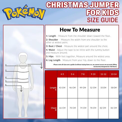 Pokemon Christmas Jumper Kids Teenagers - Festive Christmas Sweater Official Merchandise 4-14 Years - Gifts for Boys in Saudi Arabia