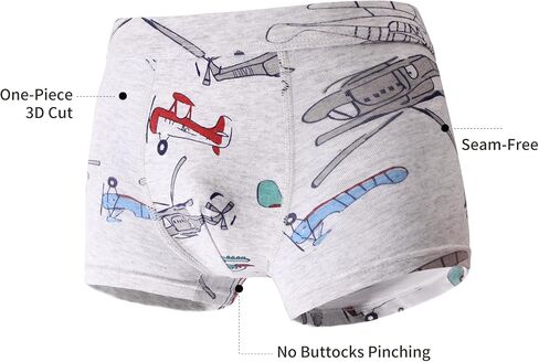 Child Boy Undwear Cotton Boxer Briefs Breathable Kids Animal Car Children Underpants Soft 8 Packs For 4-14 Kids in Saudi Arabia