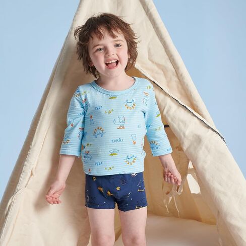 Child Boy Undwear Cotton Boxer Briefs Breathable Kids Animal Car Children Underpants Soft 8 Packs For 4-14 Kids in Saudi Arabia
