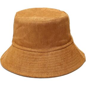 Solid Color Bucket Hat Simple Fisherman Cap Packable Reversible Sun Hat for Women, Men