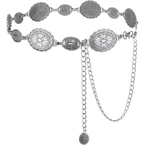 EIELO Western Concho Chain Belt for Women Cowgirl Boho Waist Links for Jeans Dresses