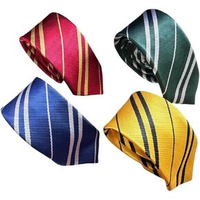 4 Pack Striped Tie Pinstriped Formal Neckties Set Halloween Cosplay Accessories Regular Length Classic Ties