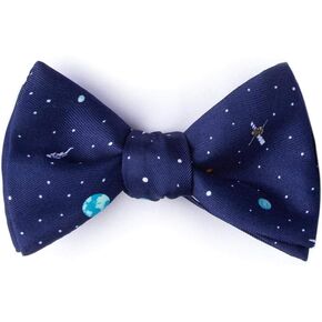 Men's Solar System Astronomy Solar Outer Space Novelty Self Tie Bow Tie