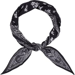 obmwang Cotton Paisley Bandana Cowboy Bandanas Novelty Head Wrap Scarf Handkerchiefs for Women Men, 46 x 15inch