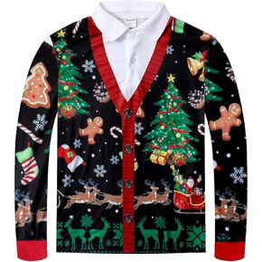 Boy's Christmas Novelty Long Sleeve Polo Shirt