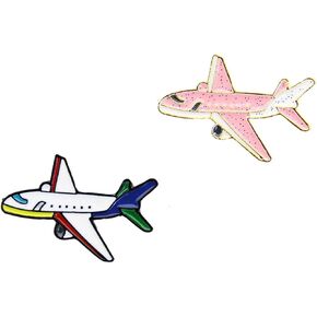 Airplane Pins | Abstractionist Plane Enamel Brooch Set | Glider Lapel Pins for Backpack Clothes Hat Jacket Badge Artist Kids Gifts (2 Plane)