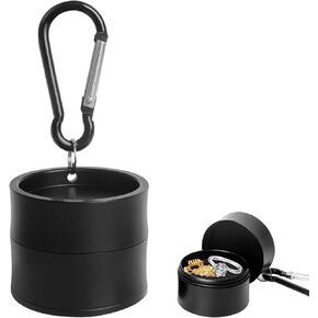 Mini Travel Ring Holder Keychain, Portable Jewelry Holder Keychain with Protective Sponge, Small Necklace Earrings Case for Gym Sports Bag Purse