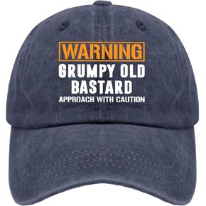 Warning Grumpys Old Bastards Approachs Trucker Hat Blue Hat Pigment Black Trucker Hats Women Gifts for Girlfriends