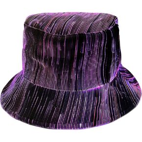 LED Hat Rave Bucket Hat, 7 Color Light-Up Rave Accessories, Neon Flashing Festival Night Events Holiday Costume Gear, Funny Party Hat for Men and Women