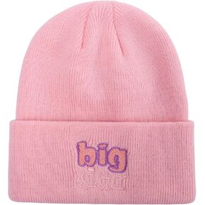 ACTLATI Toddler Beanie Hat for Boys Girls Embroidered Knit Cuffed Skull Caps Funny Letters Autumn Winter Beanies 3-8 Years in Kuwait