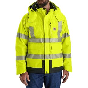 Carhartt Men's High-Visibility Waterproof Loose Fit Heavyweight Insulated Class 3 Jacket