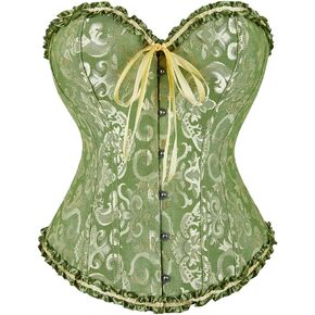 SZIVYSHI Corset Tops for Women, Bustier Shapewear Lingerie, Lace Waist Push Up Bodysuit