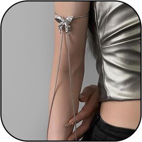 Gold Butterfly Arm Cuff Bracelet for Women Butterfly Ring Bracelet Butterfly Hand Chain Bracelet for Girls Butterfly Bracelets