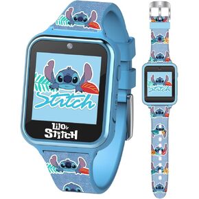 Accutime Disney Lilo and Stitch Interactive Kids smartwatch in Aqua Color with Selfie Camera, 6 Games, 10 Different dial Faces and Many More