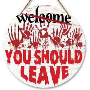 Not All Witches Live in Salem Wooden Wall Decor Sign, Witch Spider Bat Halloween Decorations Outdoor Indoors, Halloween Themed Wooden Door Hanging Decor for Party Home Office Haunted Mansion. 05