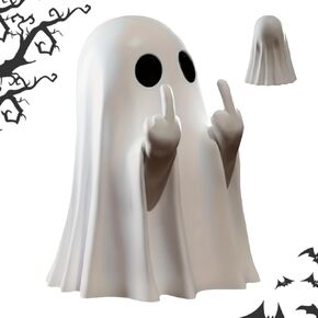 2024 Halloween Ghost Figurine Ghost Decor, Funny Ghost Statue, Cute Ghost Figurine, Ghost Statue Halloween Decoration for Gift Props Tabletop Home Decor