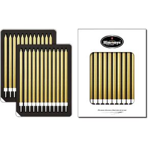 Long Thin Birthday Candles for Cake, Birthday Parties, Wedding Decorations (24, Pearl White)