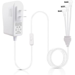 4.5V DC Power Adapter for Lemax Village Collection 74707 74254 84428 44242 94565 for Christmas Micro Lighting Building Decoration Switching Mode Power Adapter(3 Output)